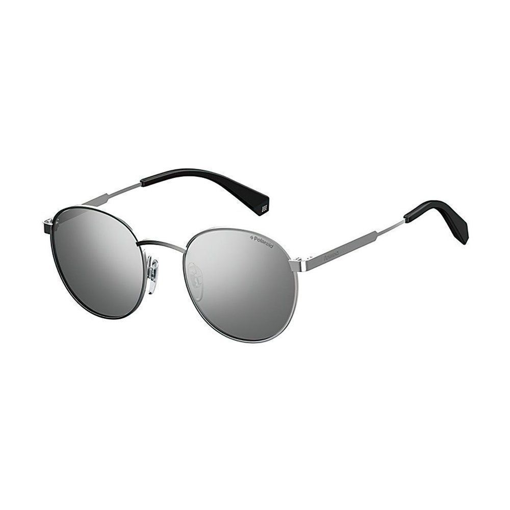 Carrera Round Metal Polarized Sunglasses Silver Black